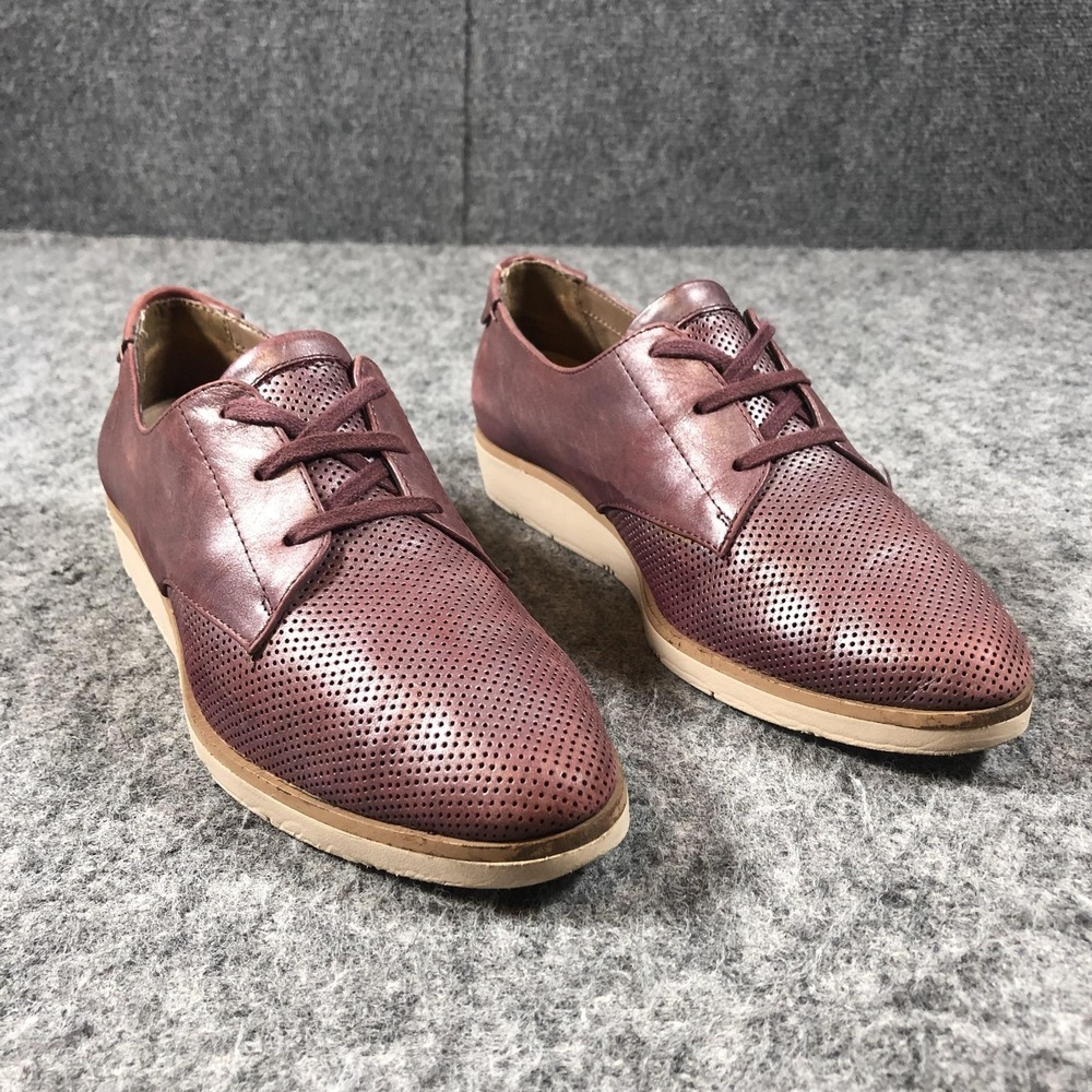 Aerosoles Oxford Shoes Womens 8 Pink Faux Leather Lace Up Comfort‎ Casual